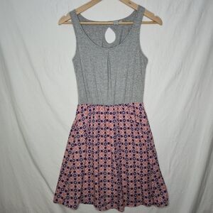 Twik By Simons Ladies Sleeveless Lined Dress Gray Blue And Orange Size Small